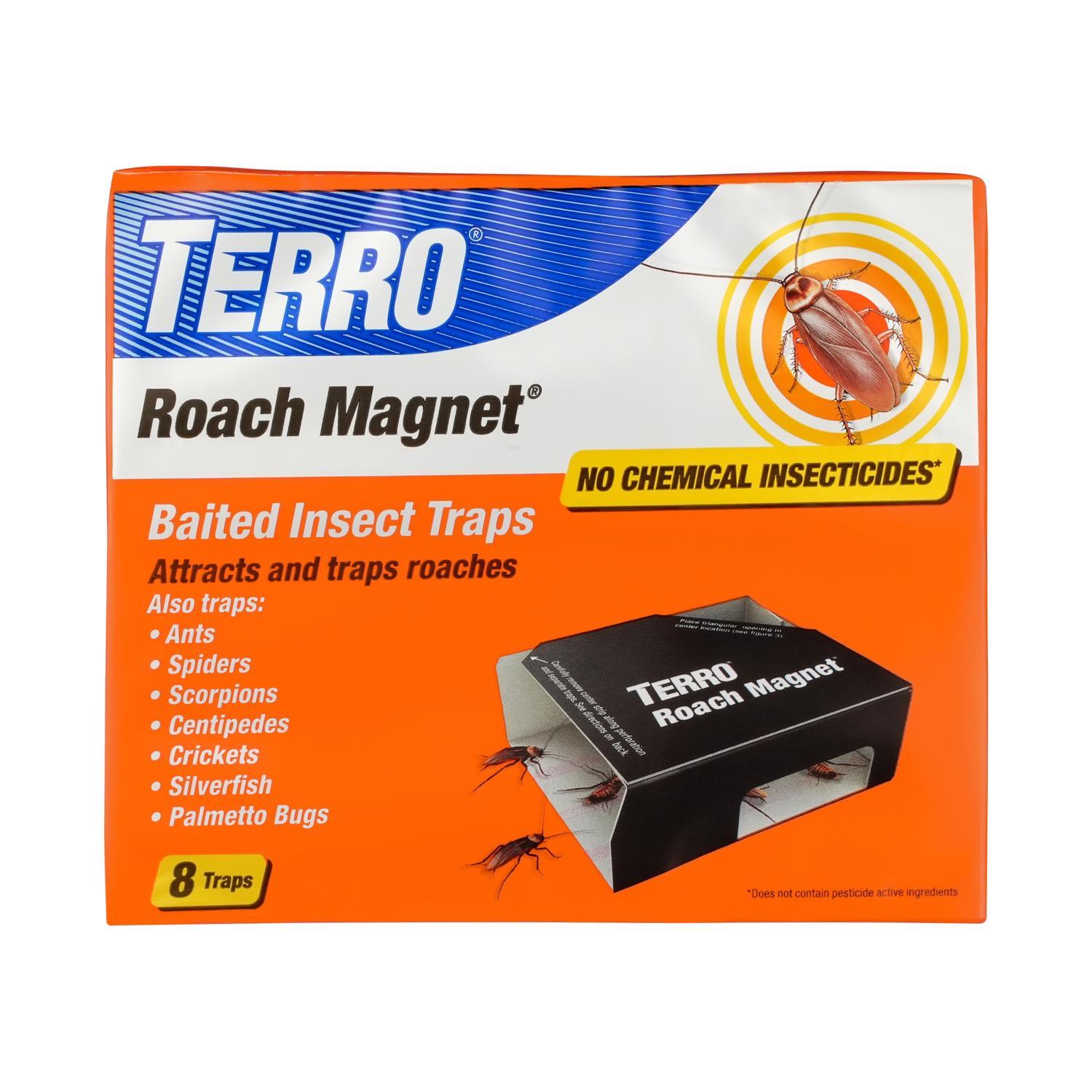  TERRO Roach Magnet Insect Trap 8 Pk