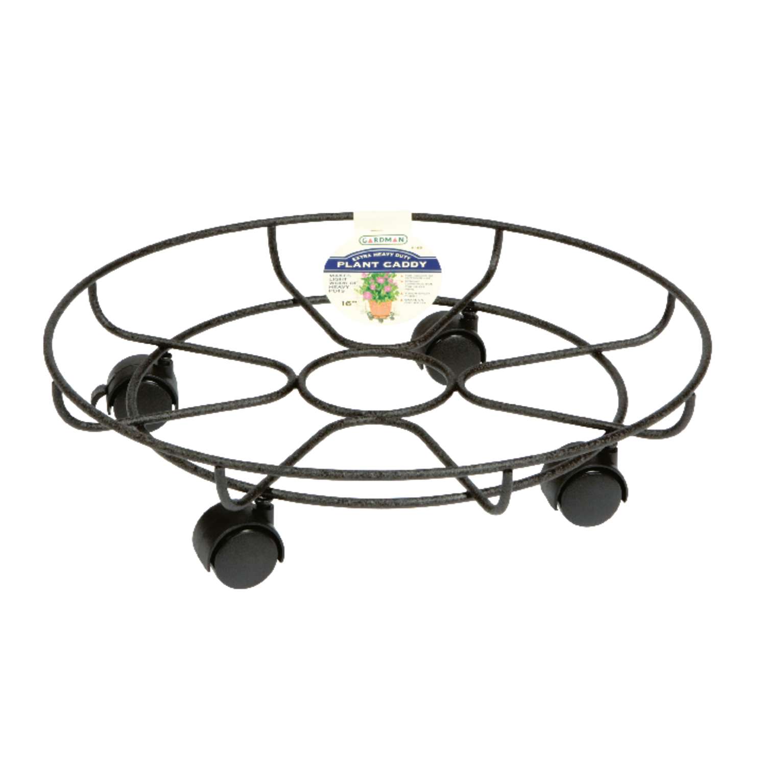  Gardman 4.5 In. H X 16 In. W Metal Planter Caddie Black