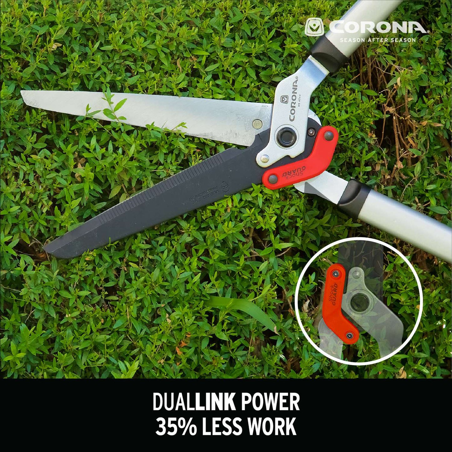  Corona ComfortGEL 15.5 - 24.5 In. Carbon Steel Hedge Shears