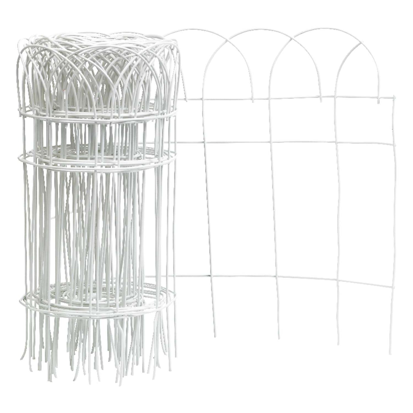  Panacea 240 In. L X 14 In. H PVC White Scroll Garden Edging