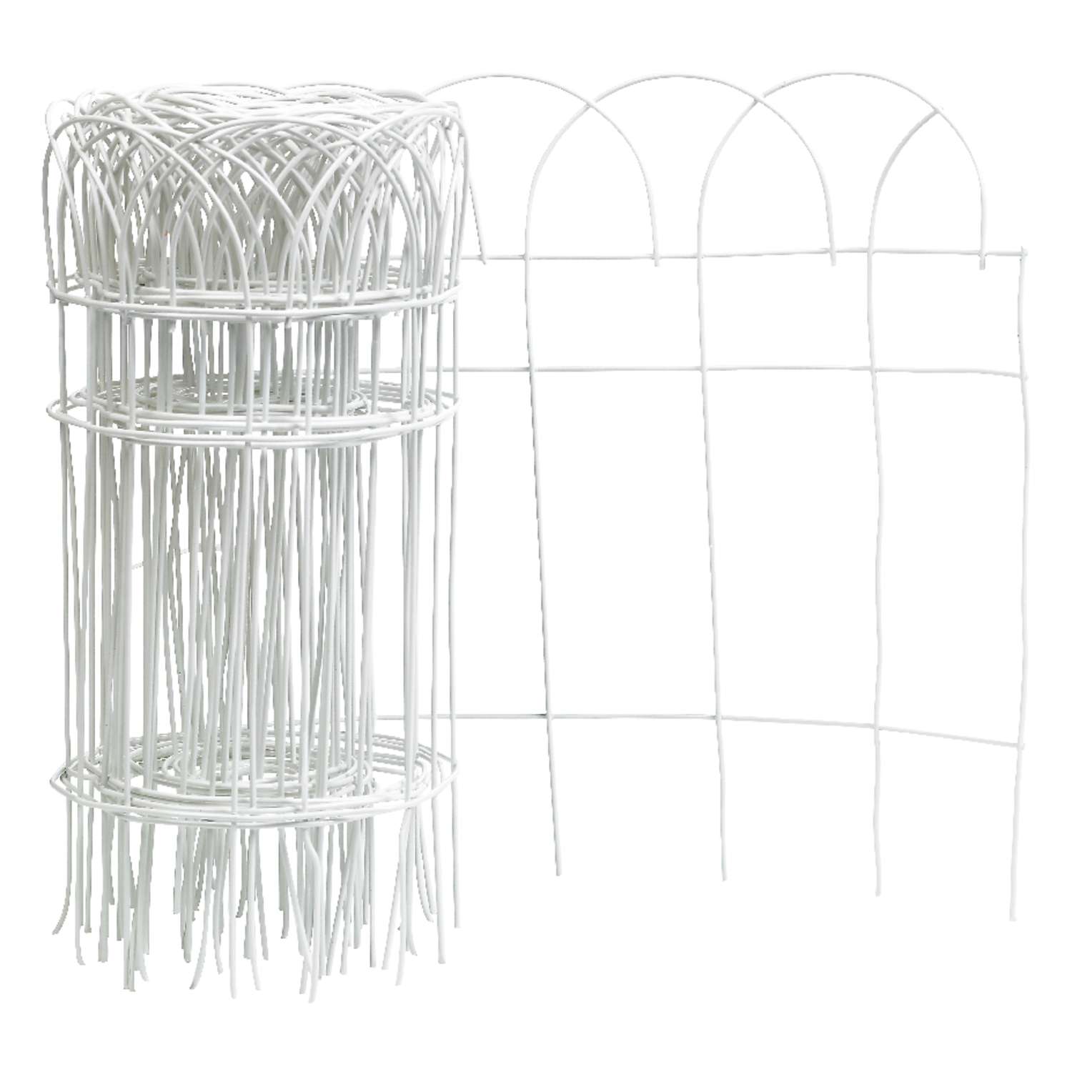  Panacea 240 In. L X 14 In. H PVC White Scroll Garden Edging