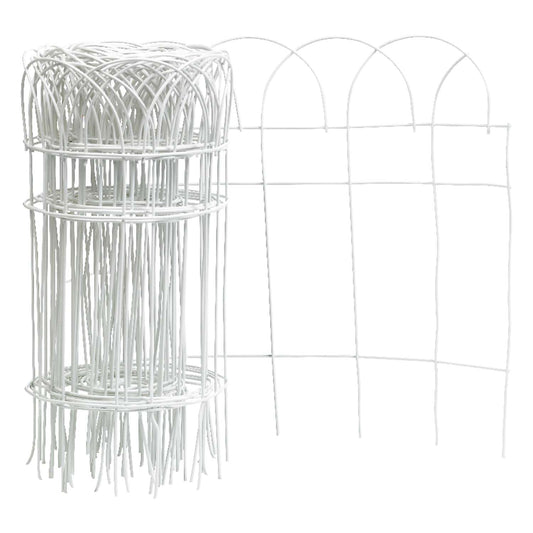  Panacea 240 In. L X 14 In. H PVC White Scroll Garden Edging