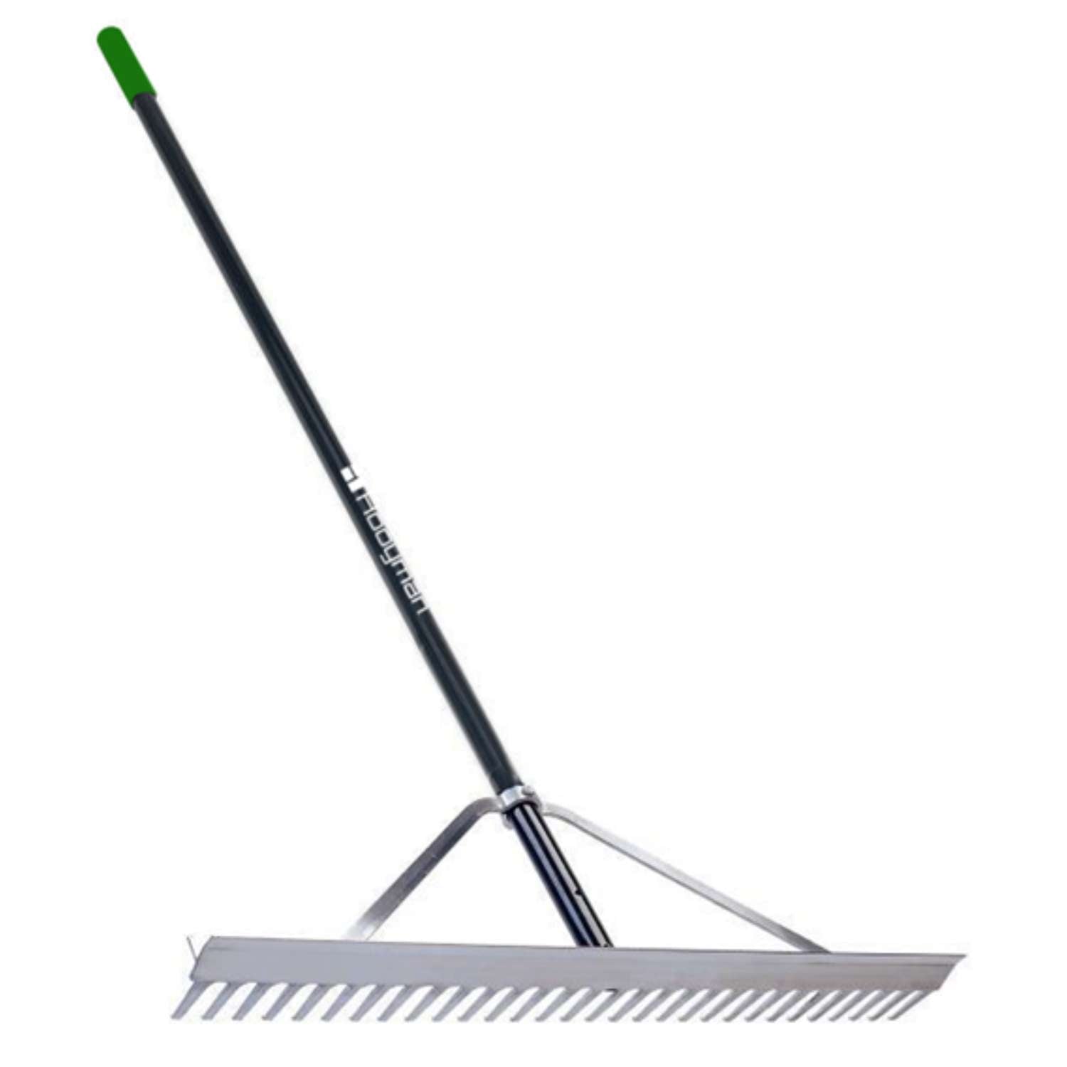  Hooyman 66.25 In. 16 Tine Aluminum Landscape Rake Fiberglass Handle