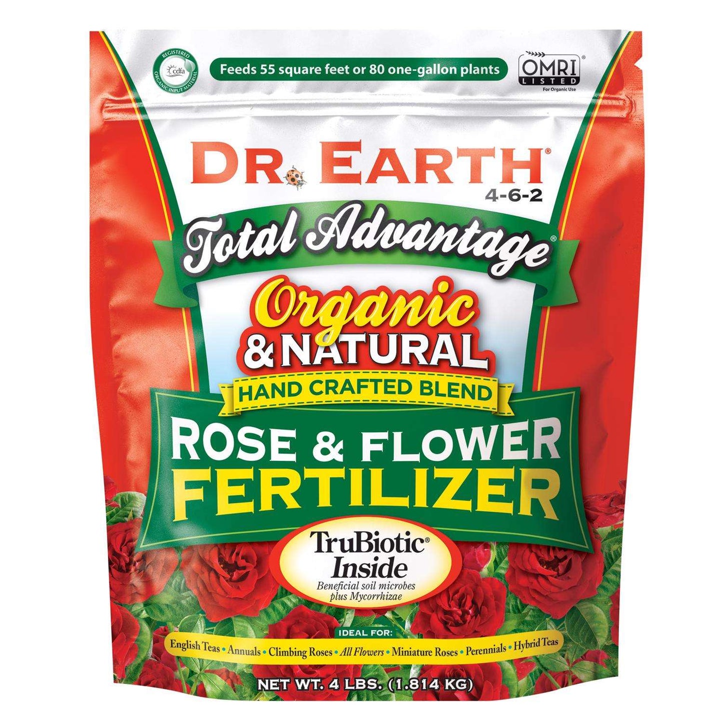  Dr. Earth Total Advantage Organic Granules Roses Plant Food 4 Lb