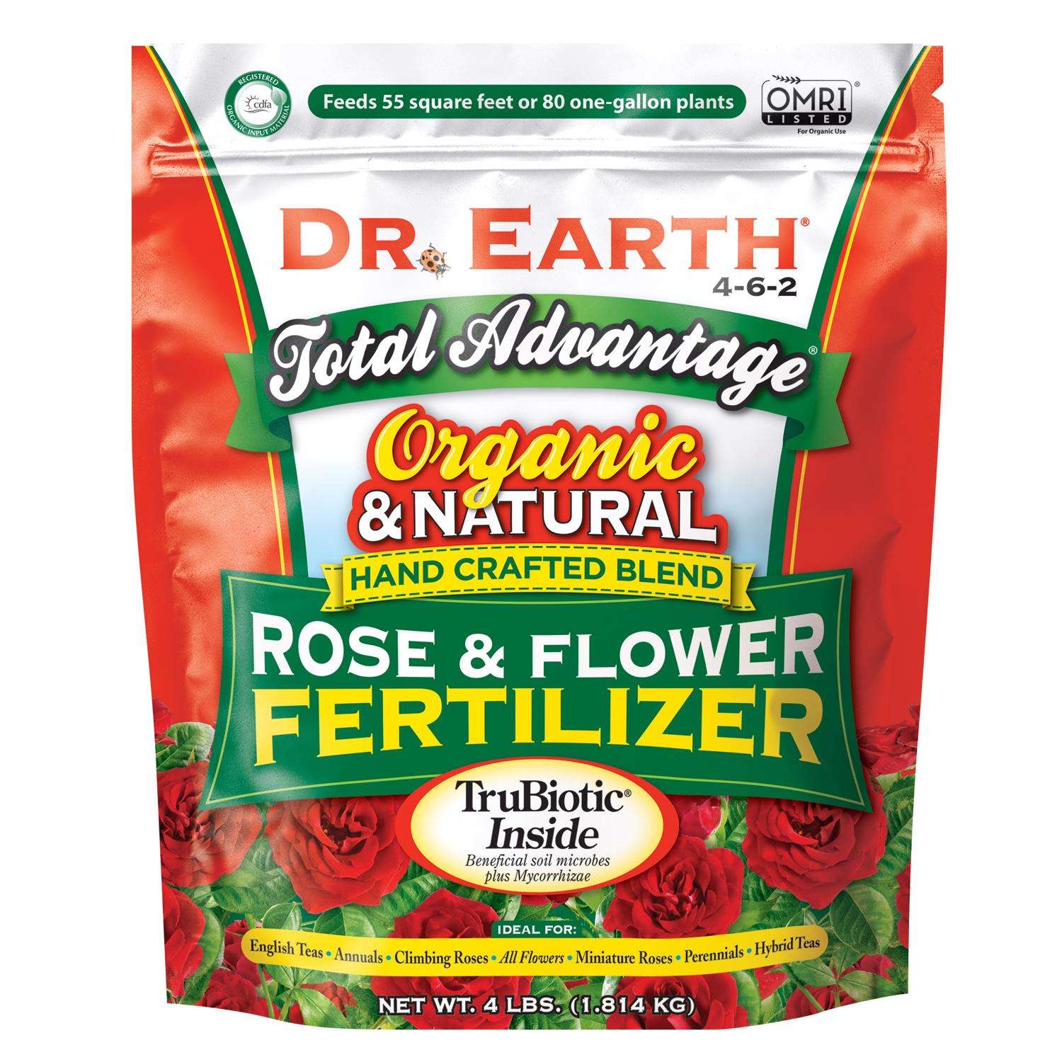  Dr. Earth Total Advantage Organic Granules Roses Plant Food 4 Lb