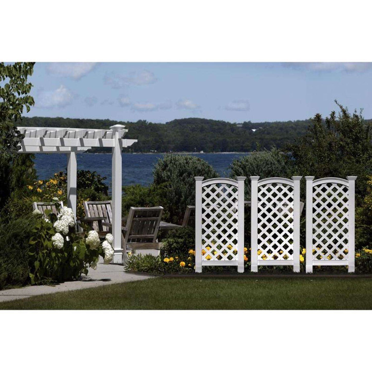  Vita Luxembourg 56.25 In. H White Vinyl Garden Trellis