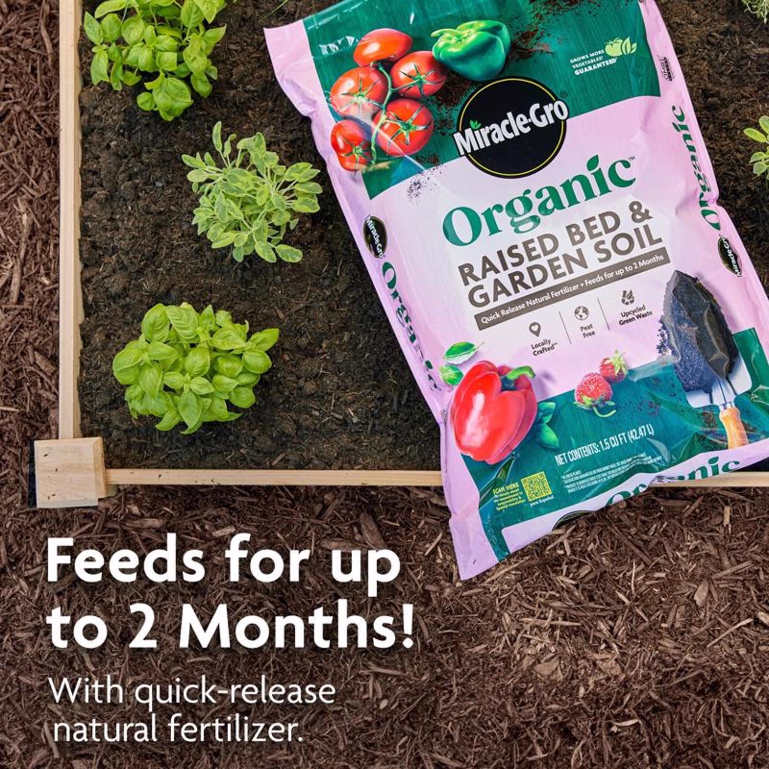  Miracle-Gro Organic Organic All Purpose Raised Bed Soil 1.5 Cu Ft