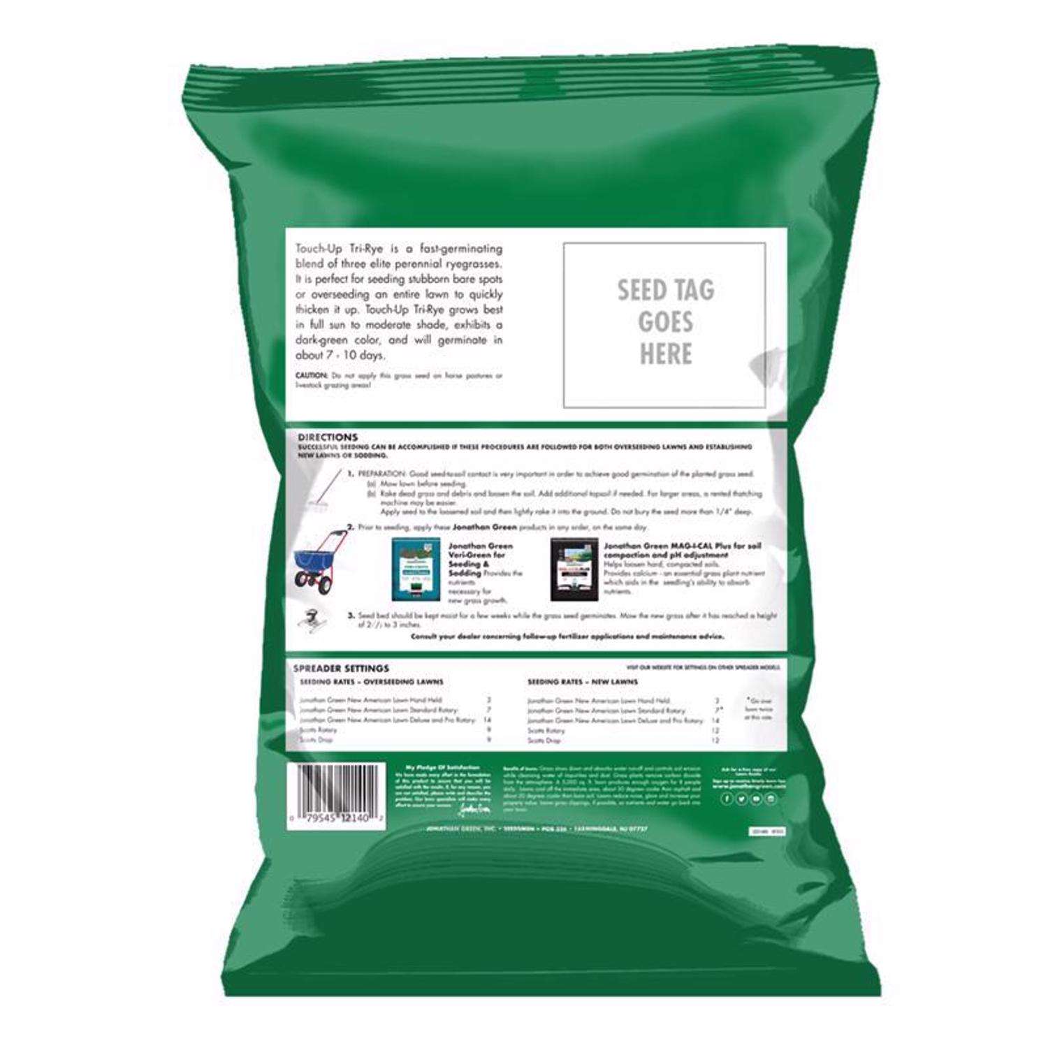  Jonathan Green Touch-Up Perennial Ryegrass Sun Or Shade Grass Seed 25 Lb