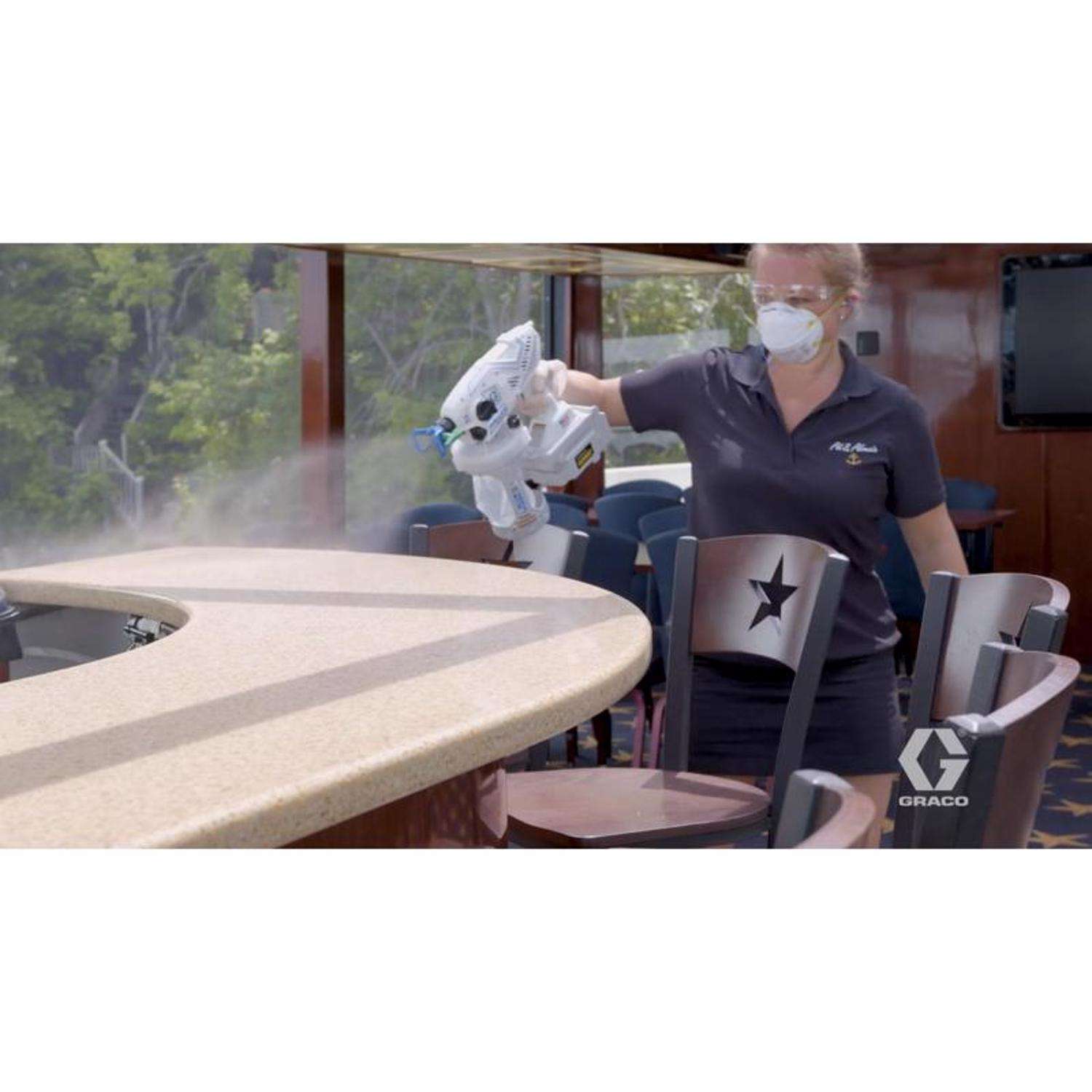  Graco SaniSpray HP 20 42 Oz Hand Held Battery Operated Airless Sprayer