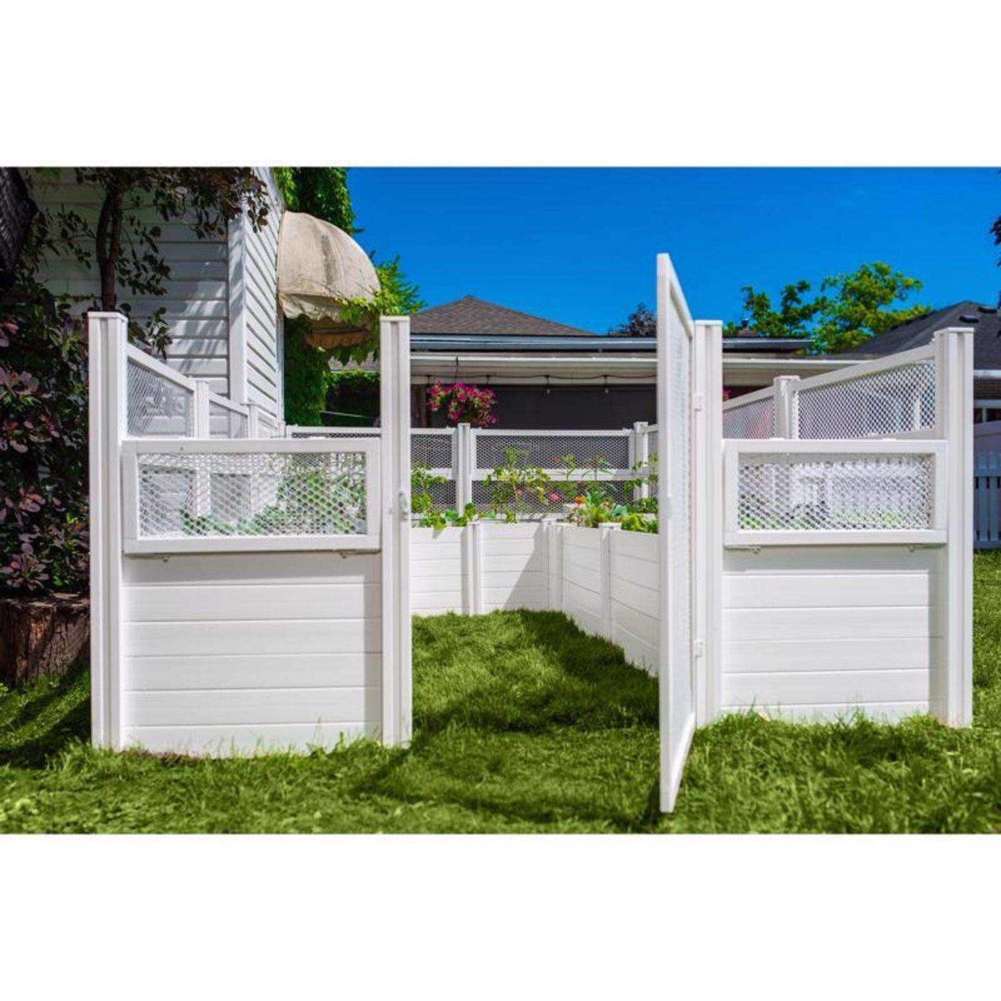  Vita Classic 22 In. H X 144 In. W X 96 In. D Vinyl Raised Garden Bed White