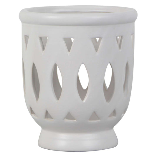  Trendspot Orchid 6.1 In. H X 5.5 In. W X 5.5 In. D X 6 In. D Ceramic Planter White