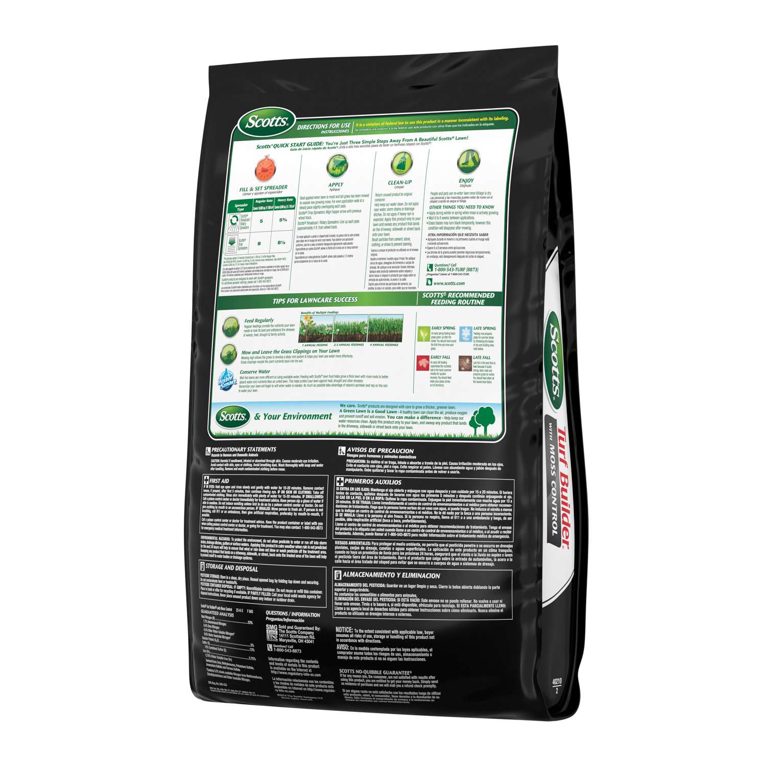  Scotts Turf Builder Moss And Fungus Control Lawn Fertilizer For All Grasses 10000 Sq Ft