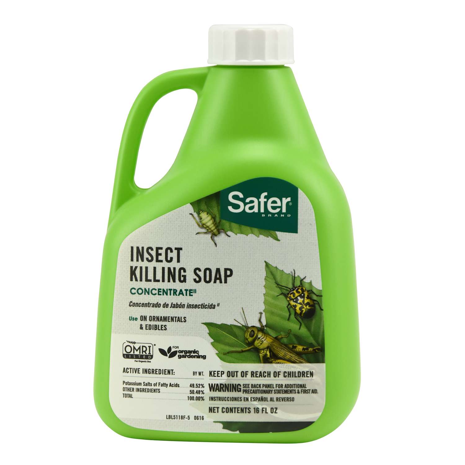 Safer Brand Organic Insect Killing Soap Liquid 16 Oz