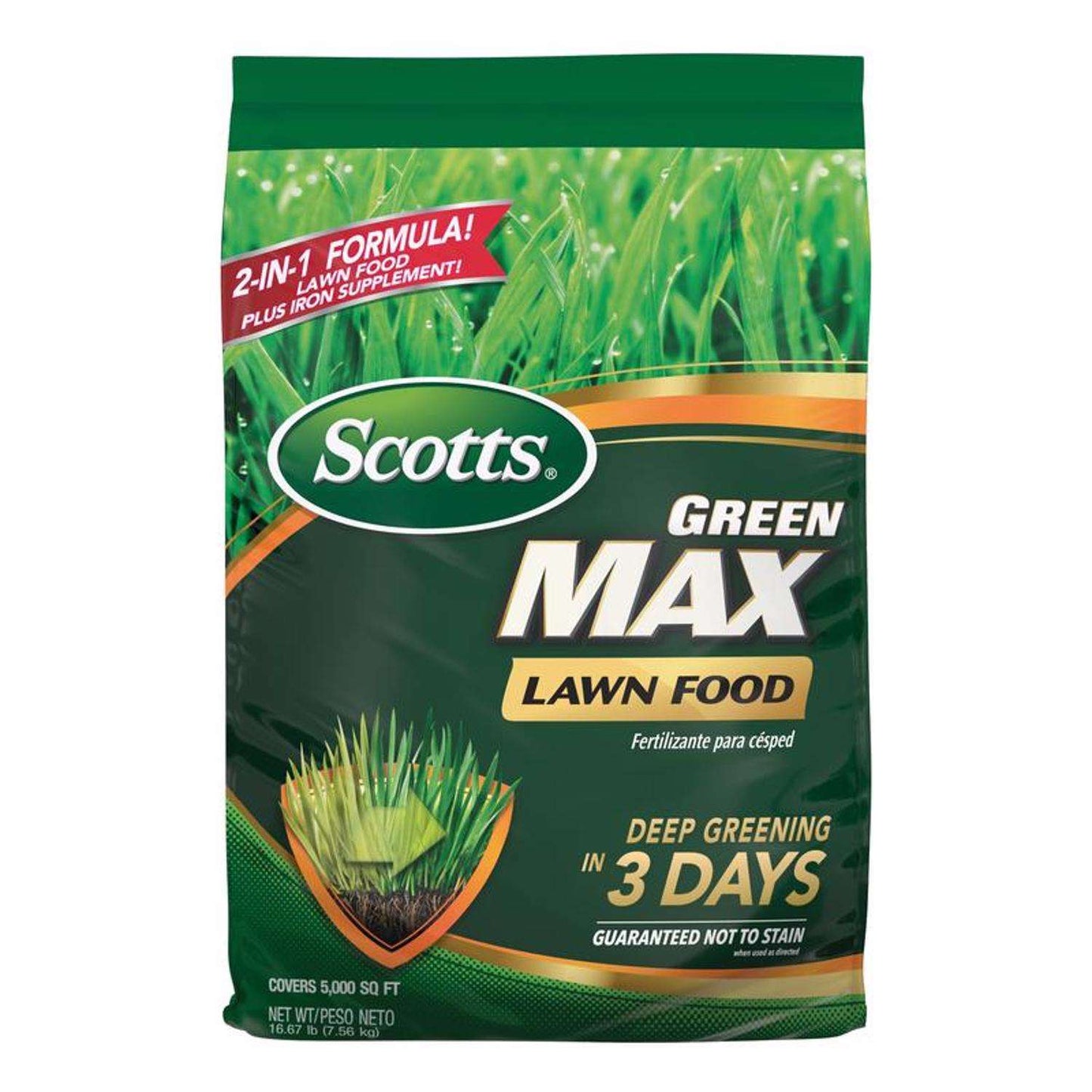  Scotts Green Max All-Purpose Lawn Fertilizer For All Grasses 5000 Sq Ft
