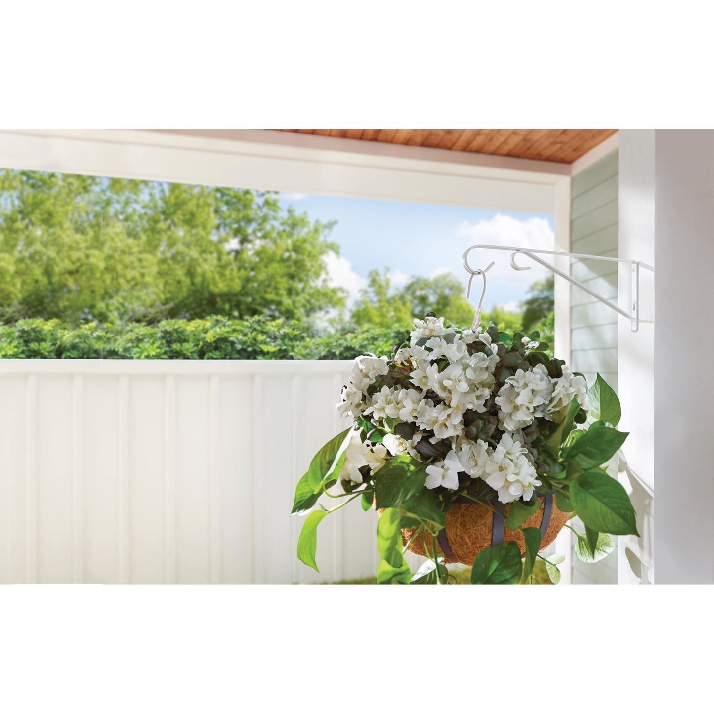  Living Accents White Steel 15 In. H Straight W/ Loop Plant Hook 1 Pk