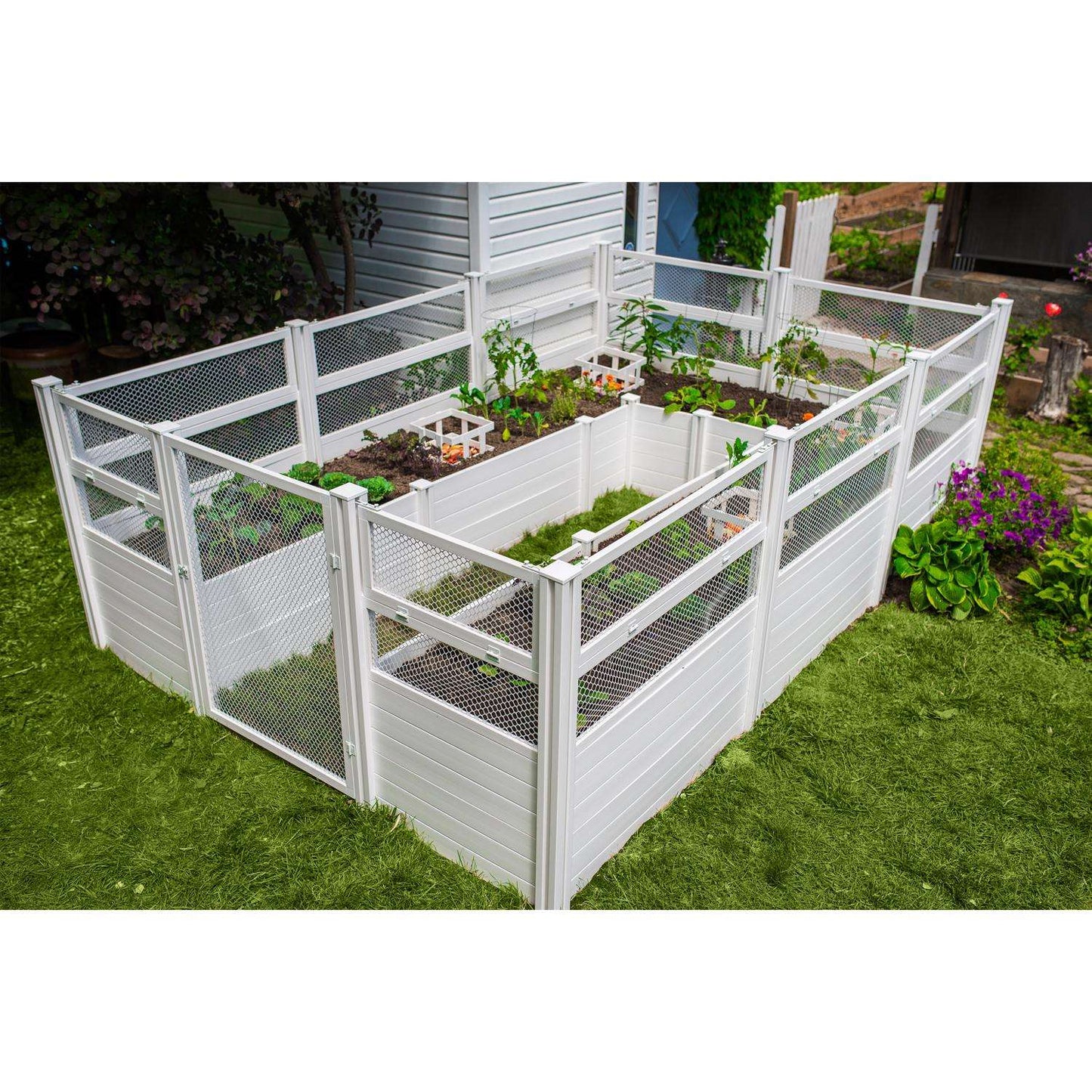  Vita Classic 22 In. H X 144 In. W X 96 In. D Vinyl Raised Garden Bed White