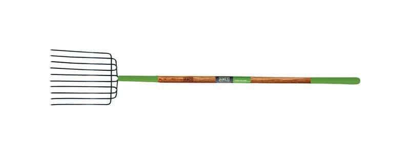  Ames 10 Tine Steel Bedding Fork 48 In. Wood Handle