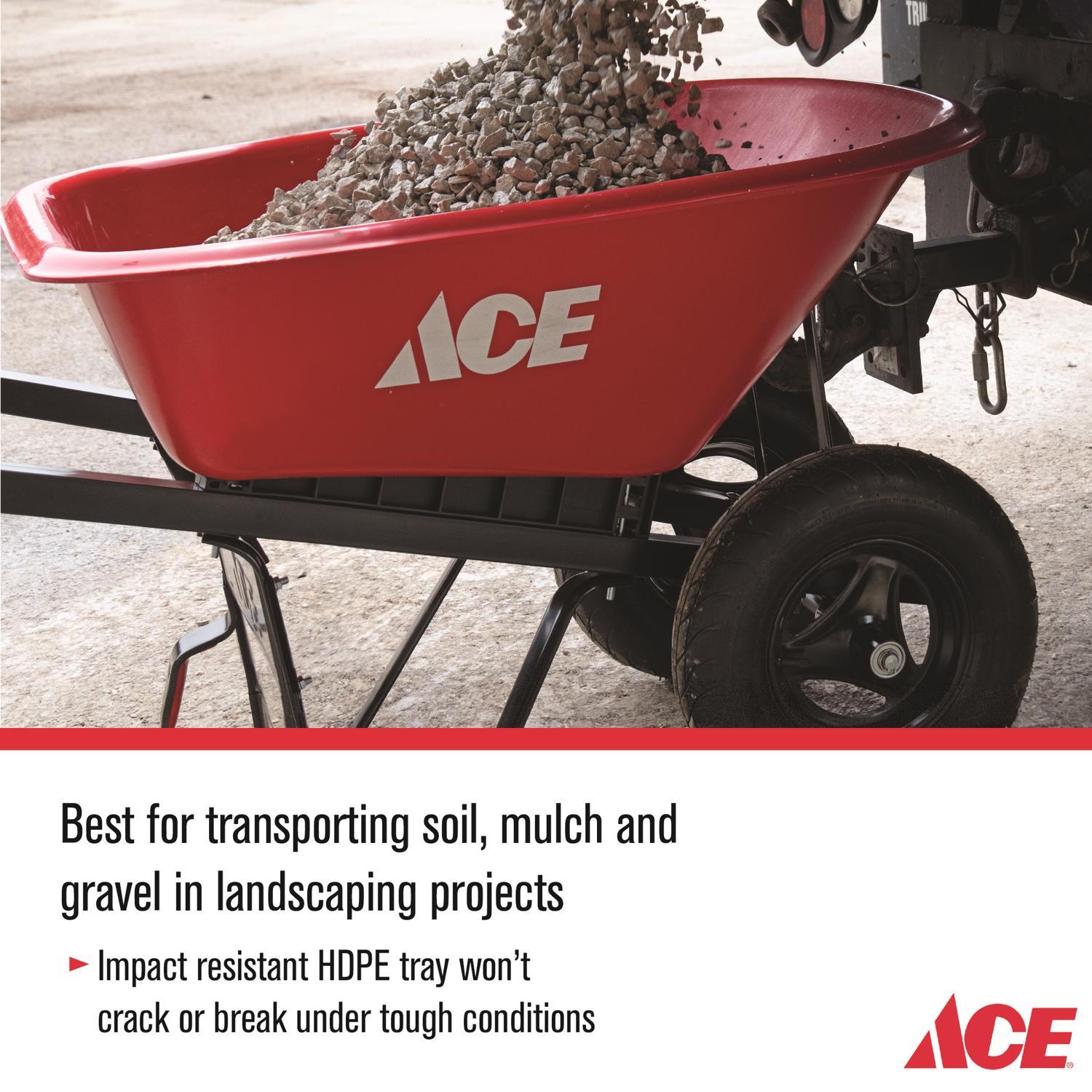  Ace HDPE Wheelbarrow 6 Cu Ft