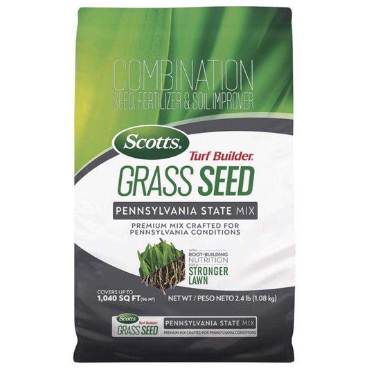  Scotts Turf Builder Pennsylvania Sun Or Shade Fertilizer/Seed/Soil Improver 2.4 Lb