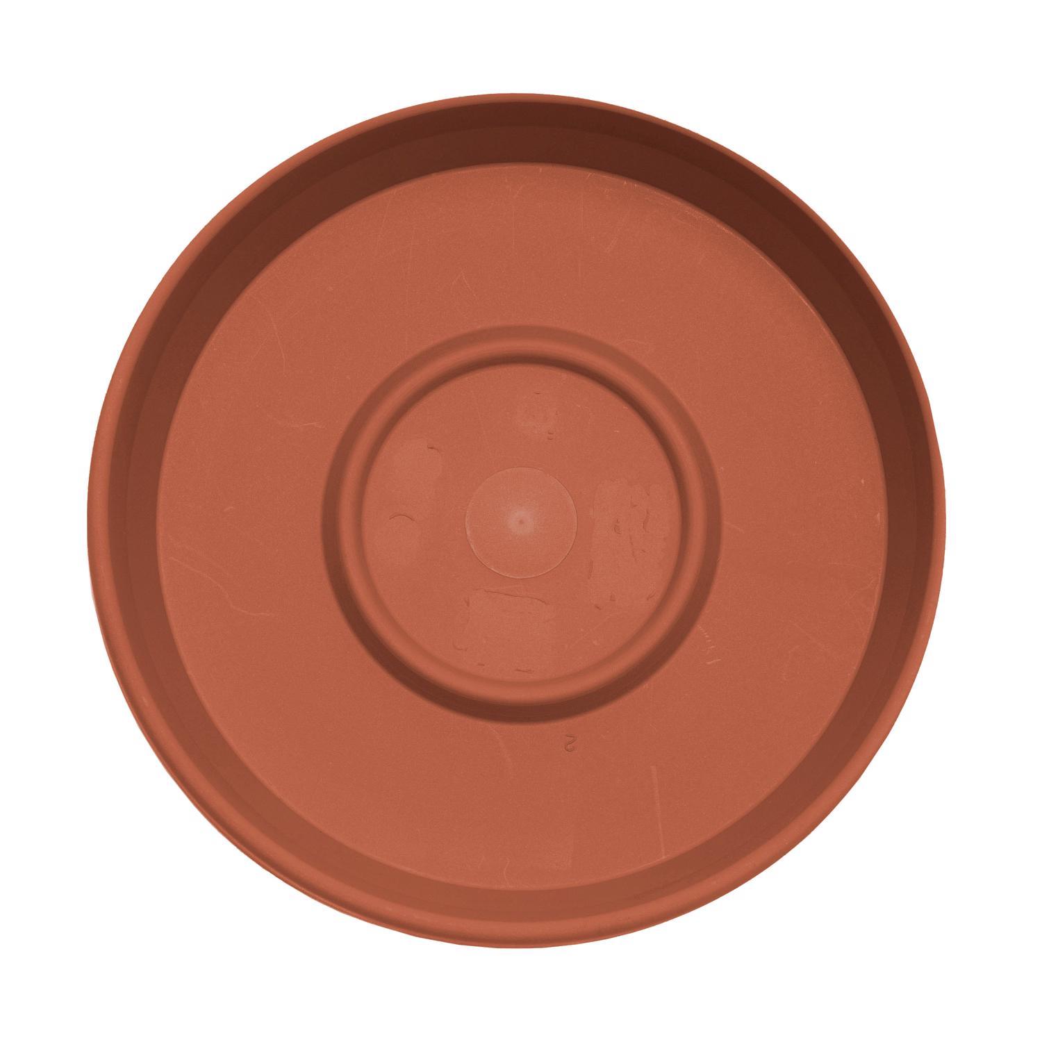  Bloem Terratray 2.7 In. H X 20 In. Dia. Resin Traditional Tray Terracotta Clay