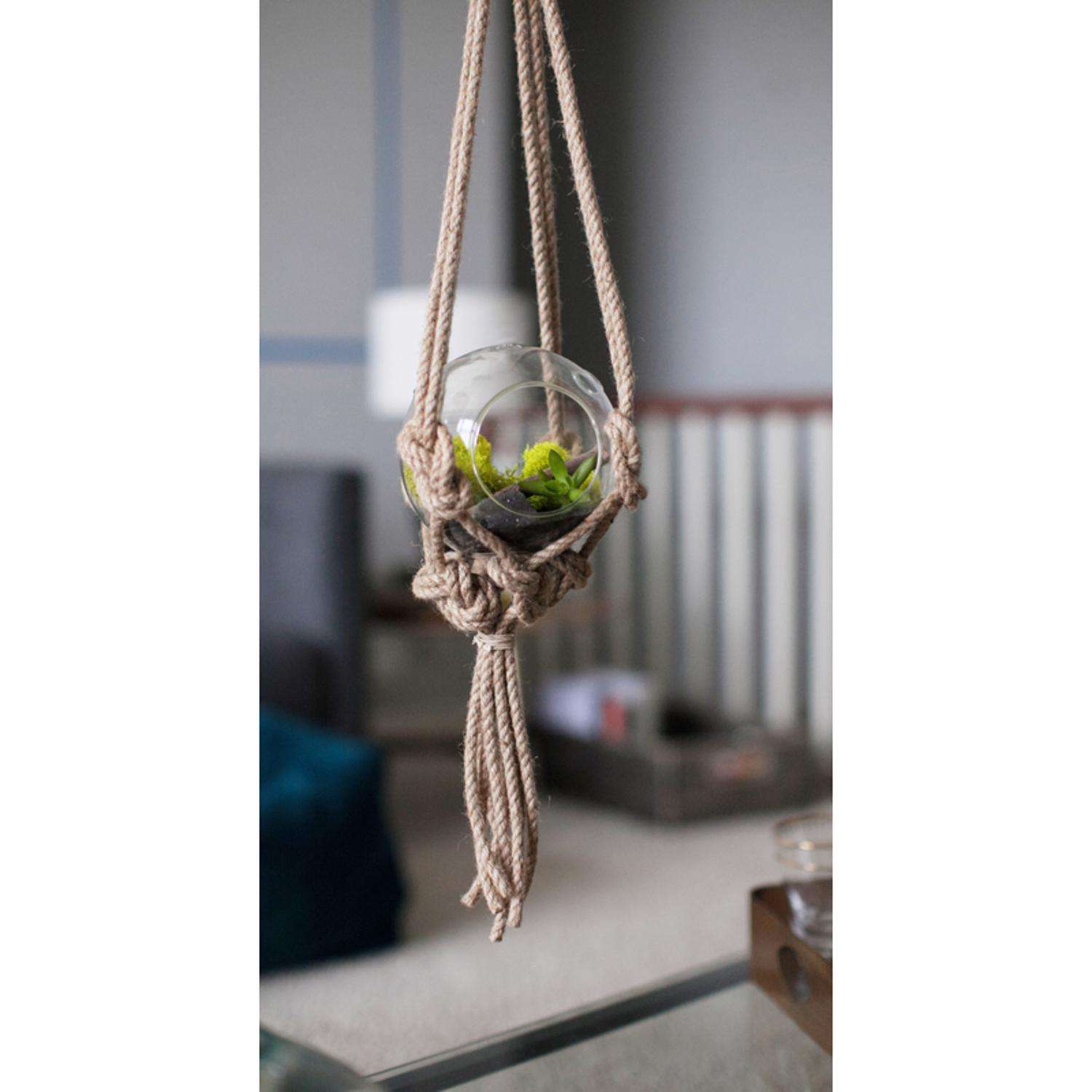  Primitive Planters Natural Jute 30 In. H Knotted Plant Hanger 1 Pk