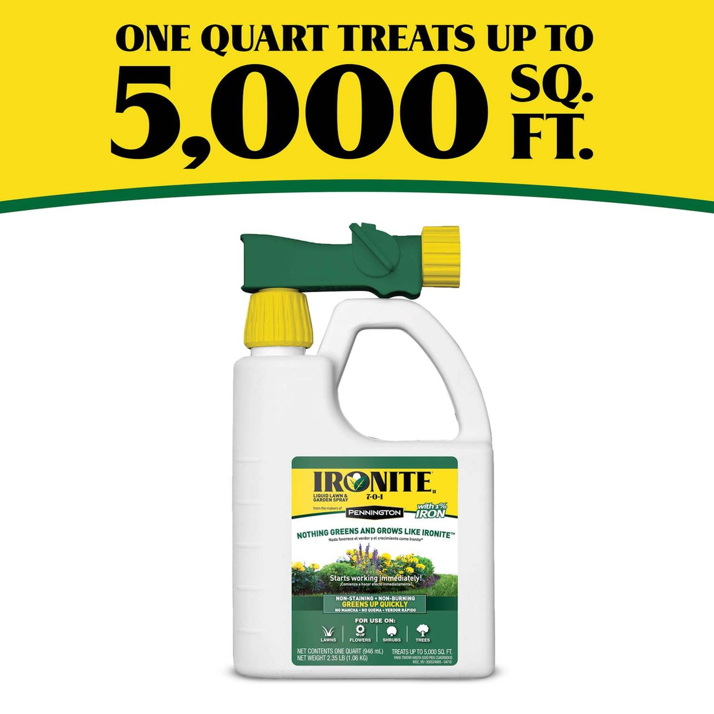  Pennington Ironite Slow-Release Nitrogen Lawn Fertilizer For All Grasses 5000 Sq Ft