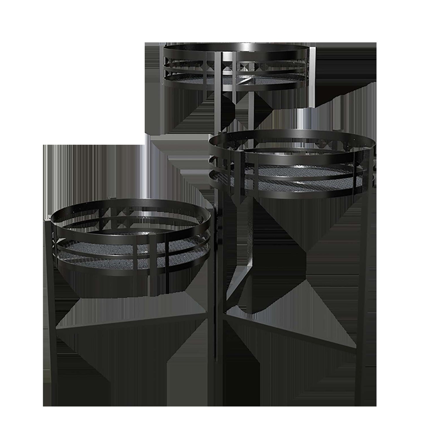  Panacea 24 In. H Black Metal Plant Stand
