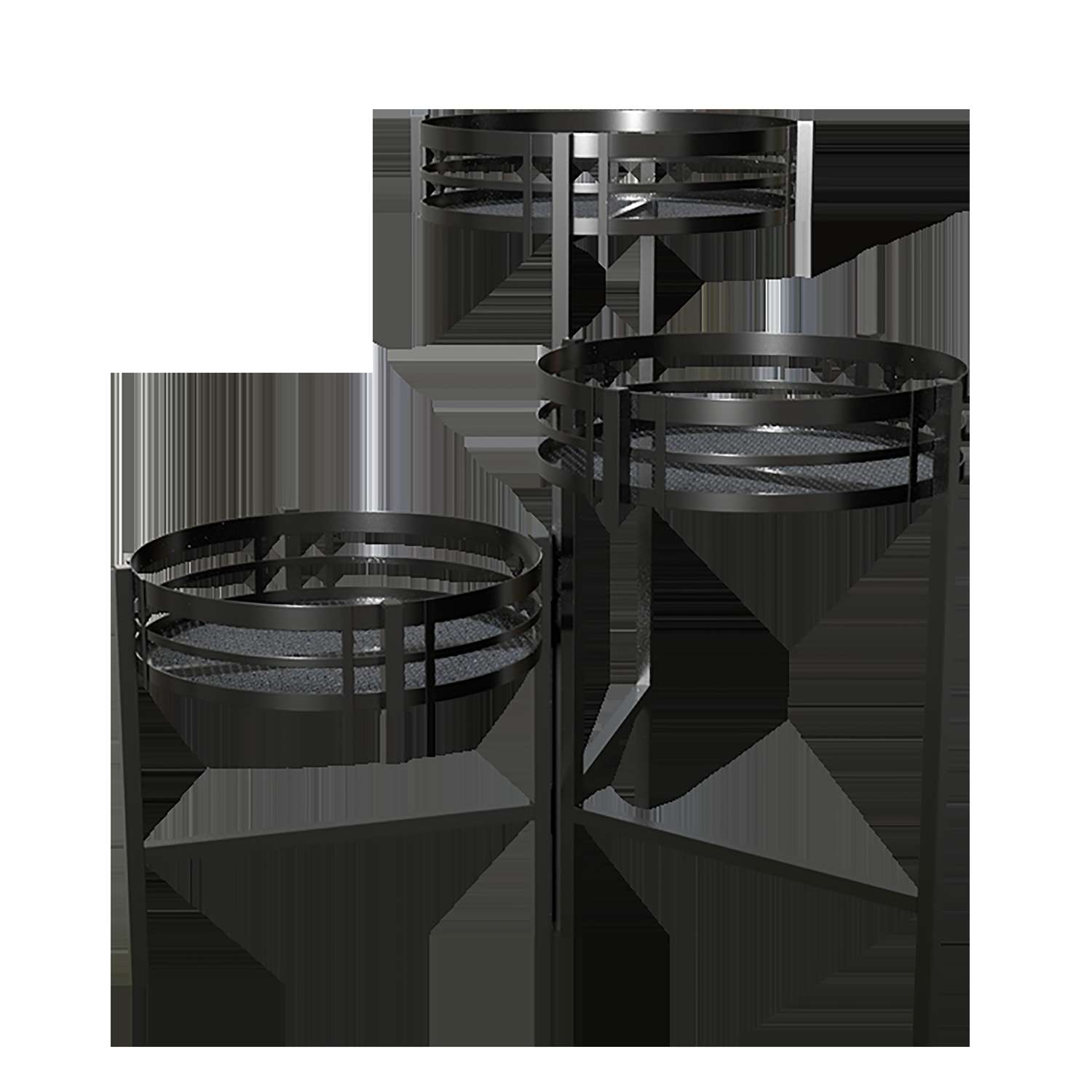 Panacea 24 In. H Black Metal Plant Stand