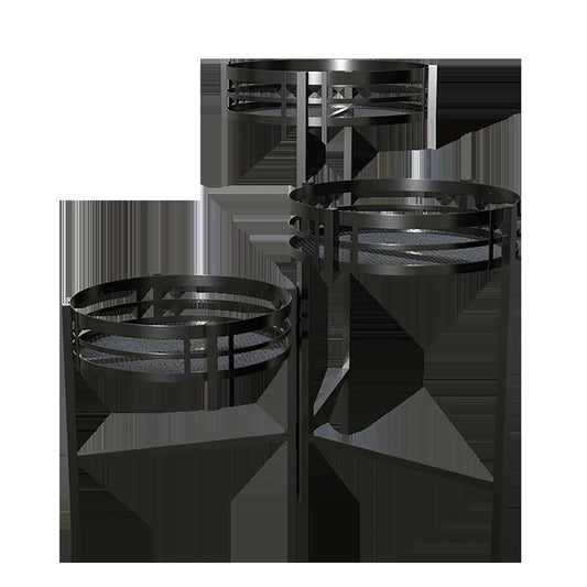  Panacea 24 In. H Black Metal Plant Stand