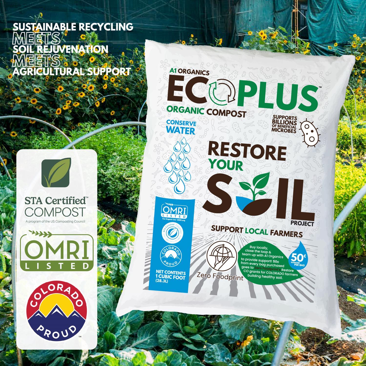  EcoPlus Organic Compost Organic Humus Garden/Lawn/Shrub Compost 1 Ft³