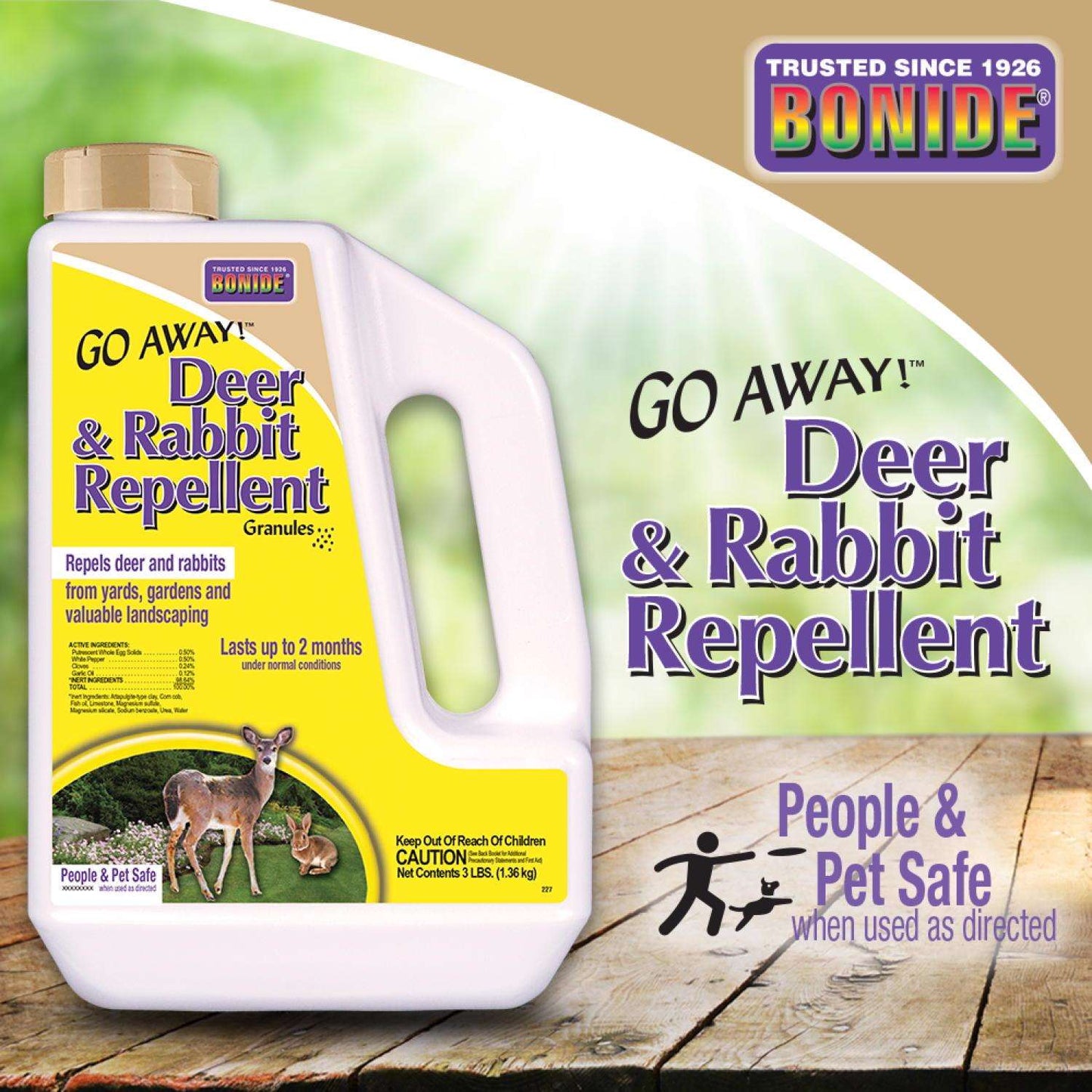  Bonide Go Away Animal Repellent Granules For Deer And Rabbits 3 Lb
