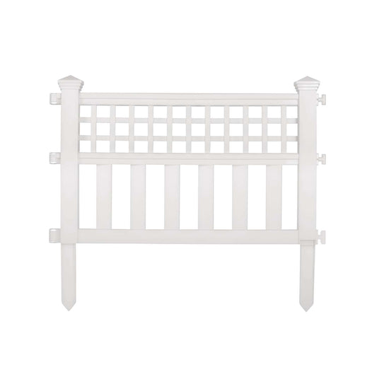  Suncast 2 Ft. L X 20.5 In. H Resin White Garden Fence