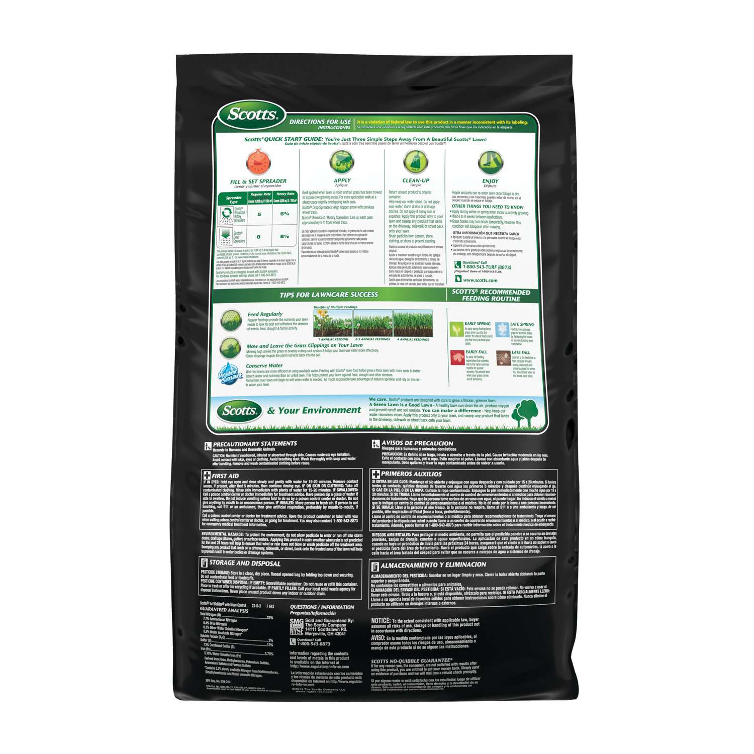  Scotts Turf Builder Moss And Fungus Control Lawn Fertilizer For All Grasses 10000 Sq Ft