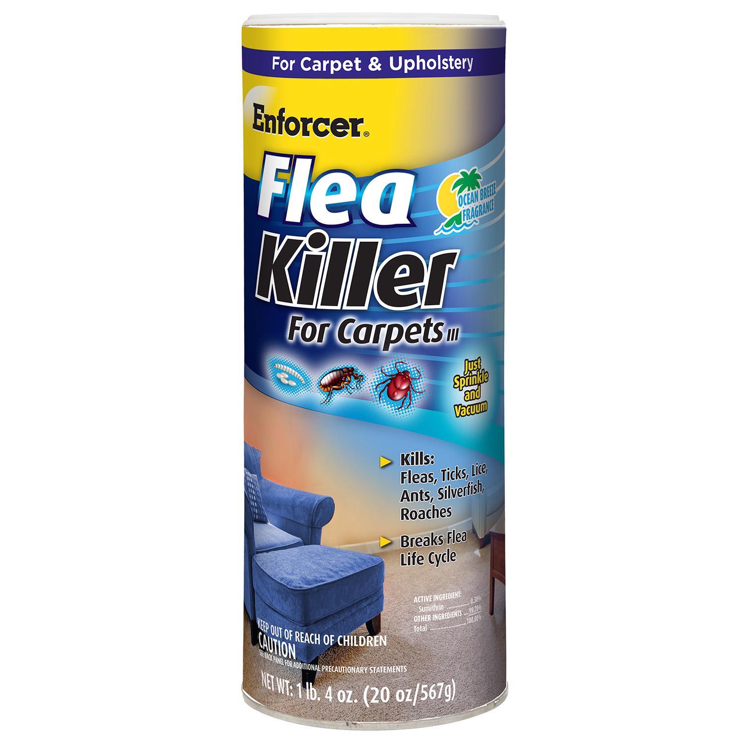  Enforcer Flea Killer For Carpets Insect Killer Powder 20 Oz
