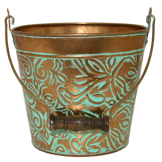  Robert Allen 7 In. H X 8 In. W Metal Planter Copper