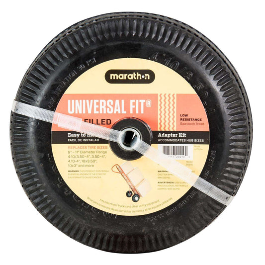  Marathon Universal Fit 4 In. D X 10 In. D 300 Lb. Cap. Offset Hand Truck Tire Rubber 1 Pk