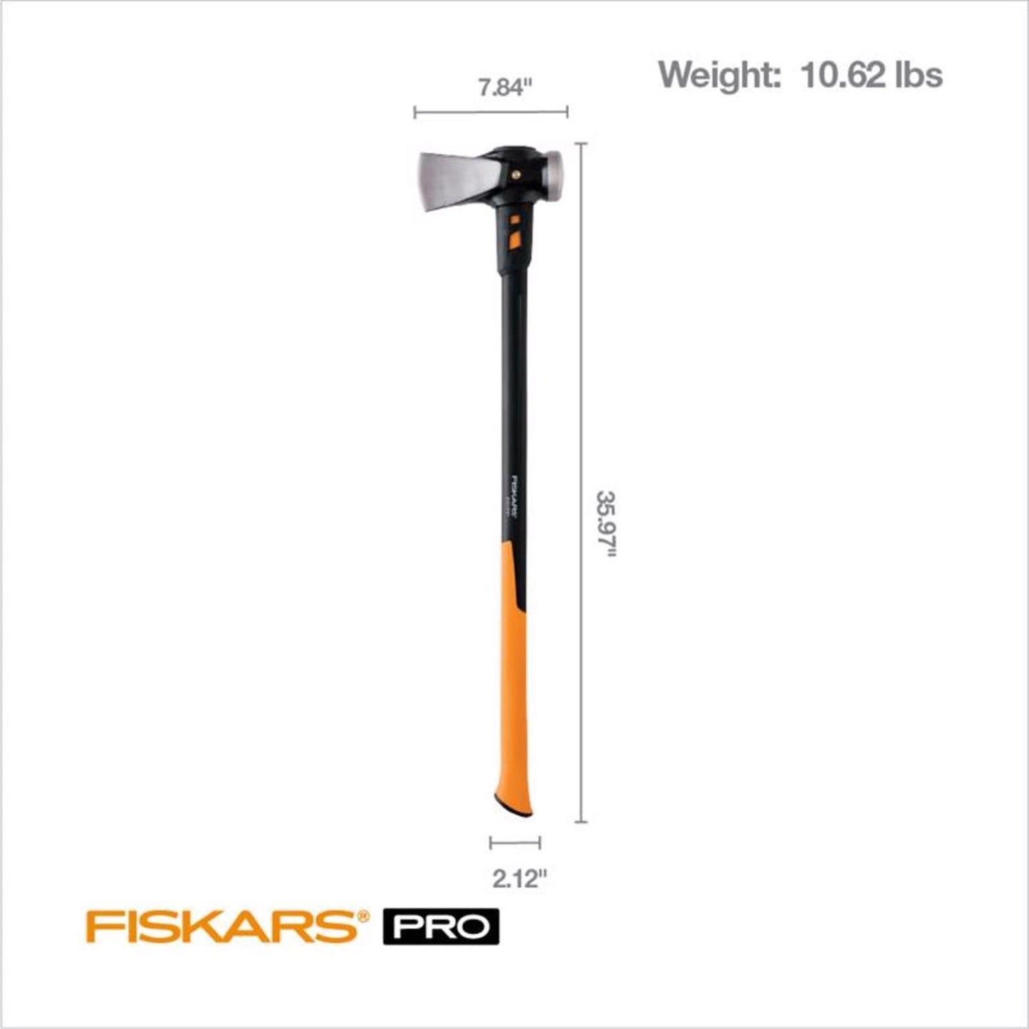  Fiskars Pro IsoCore 8 Lb Splitting Maul Steel Handle