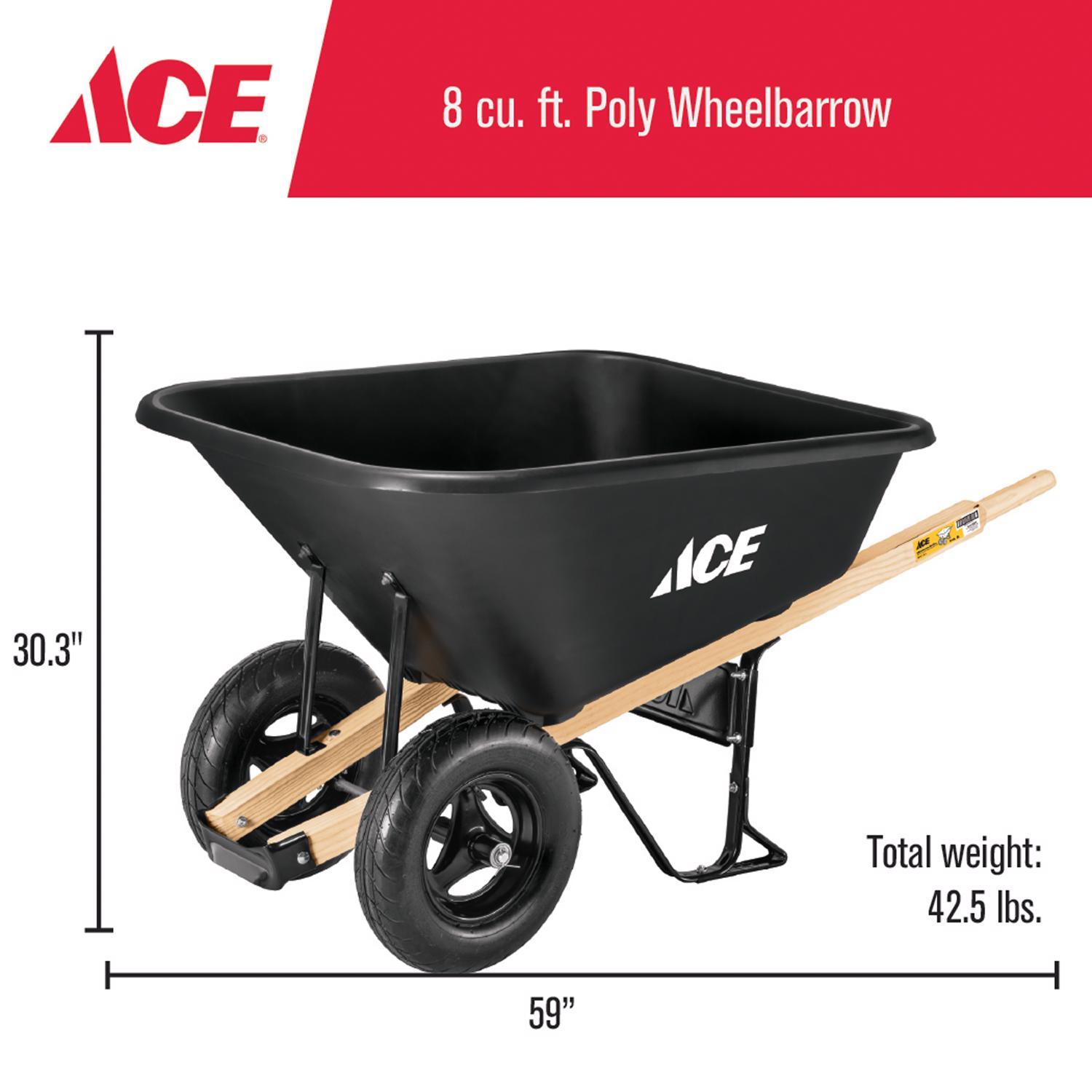  Ace Poly Wheelbarrow 8 Cu Ft