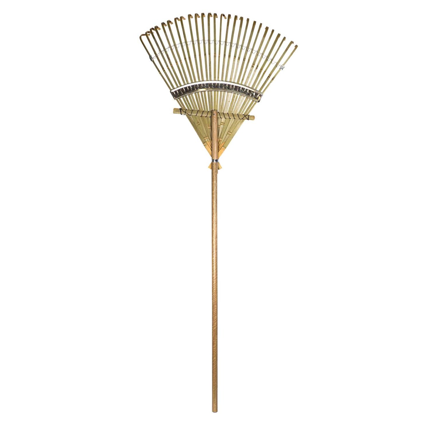  Rugg 61 In. 26 Tine Bamboo Rake Wood Handle