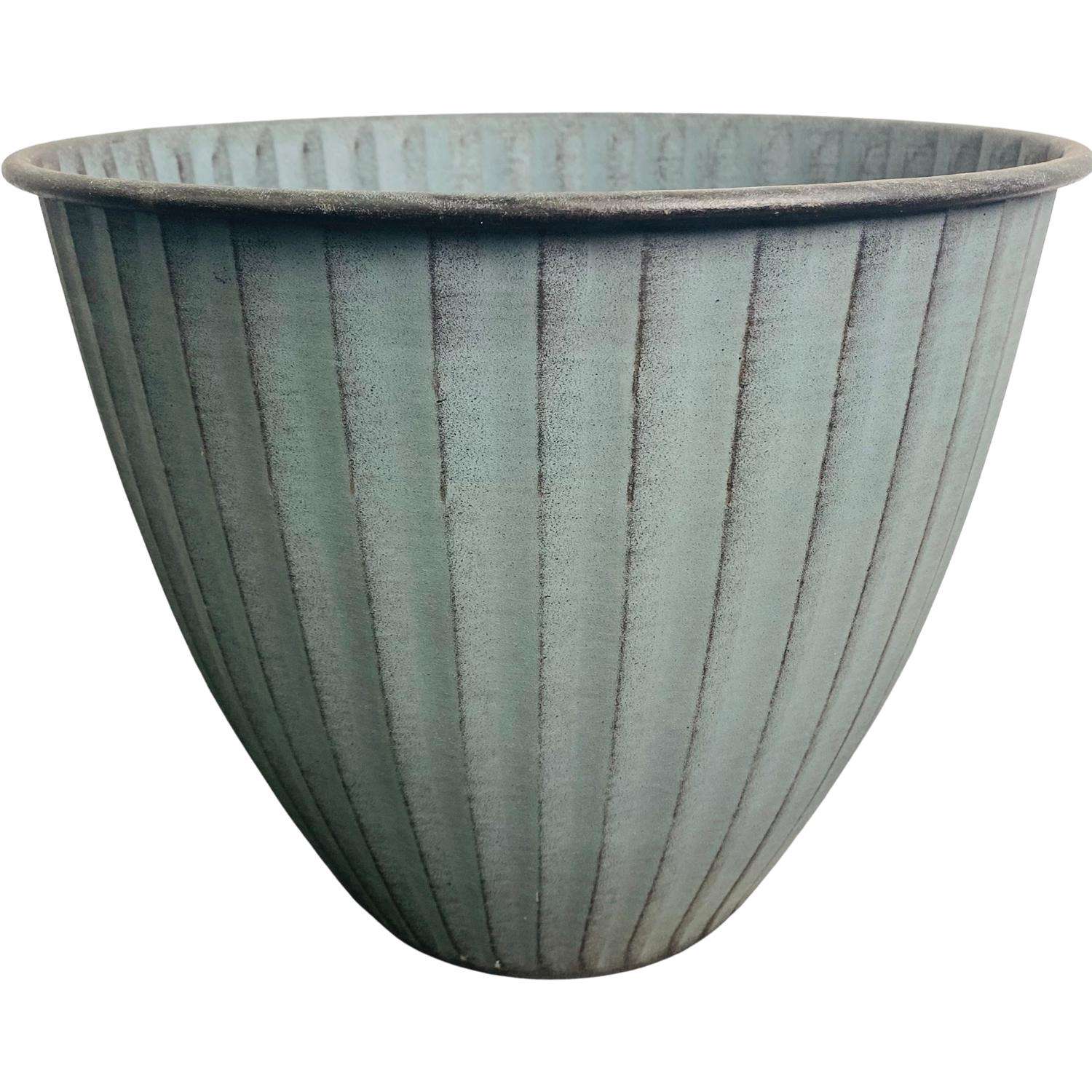  Robert Allen Monroe 8 In. D Metal Planter Light Blue