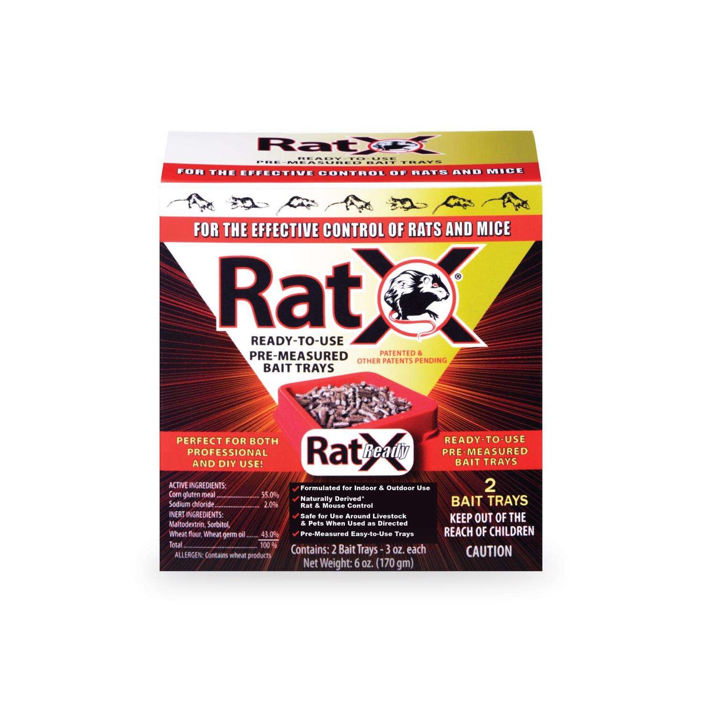  RatX Non-Toxic Bait Pellets For Mice And Rats 6 Oz 2 Pk