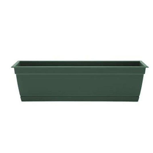  Bloem Dayton 6.87 In. H X 24 In. W Plastic Ocean Series Window Box Turtle Green