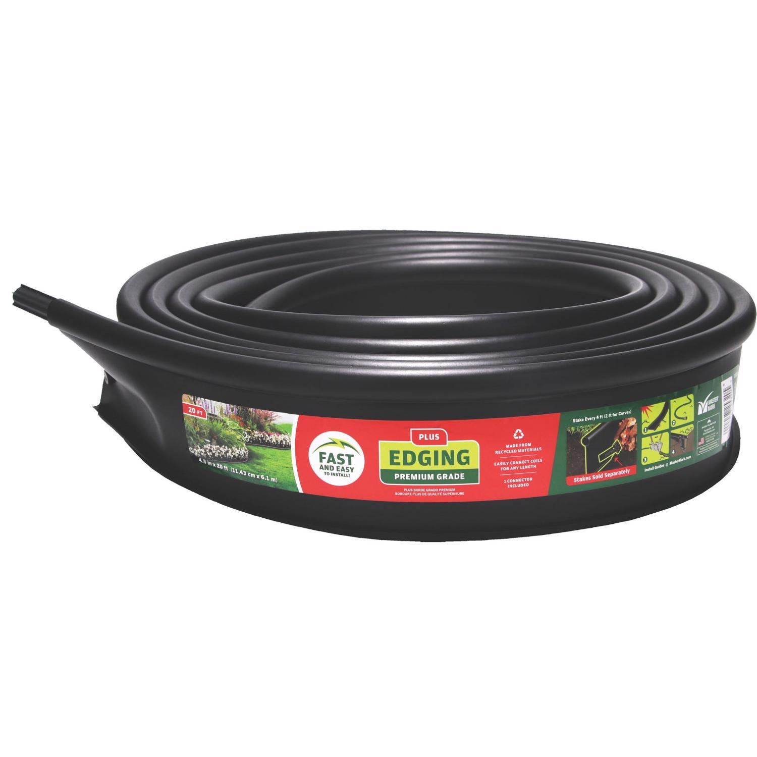  Master Mark 20 Ft. L X 4.5 In. H Plastic Black Lawn Edging