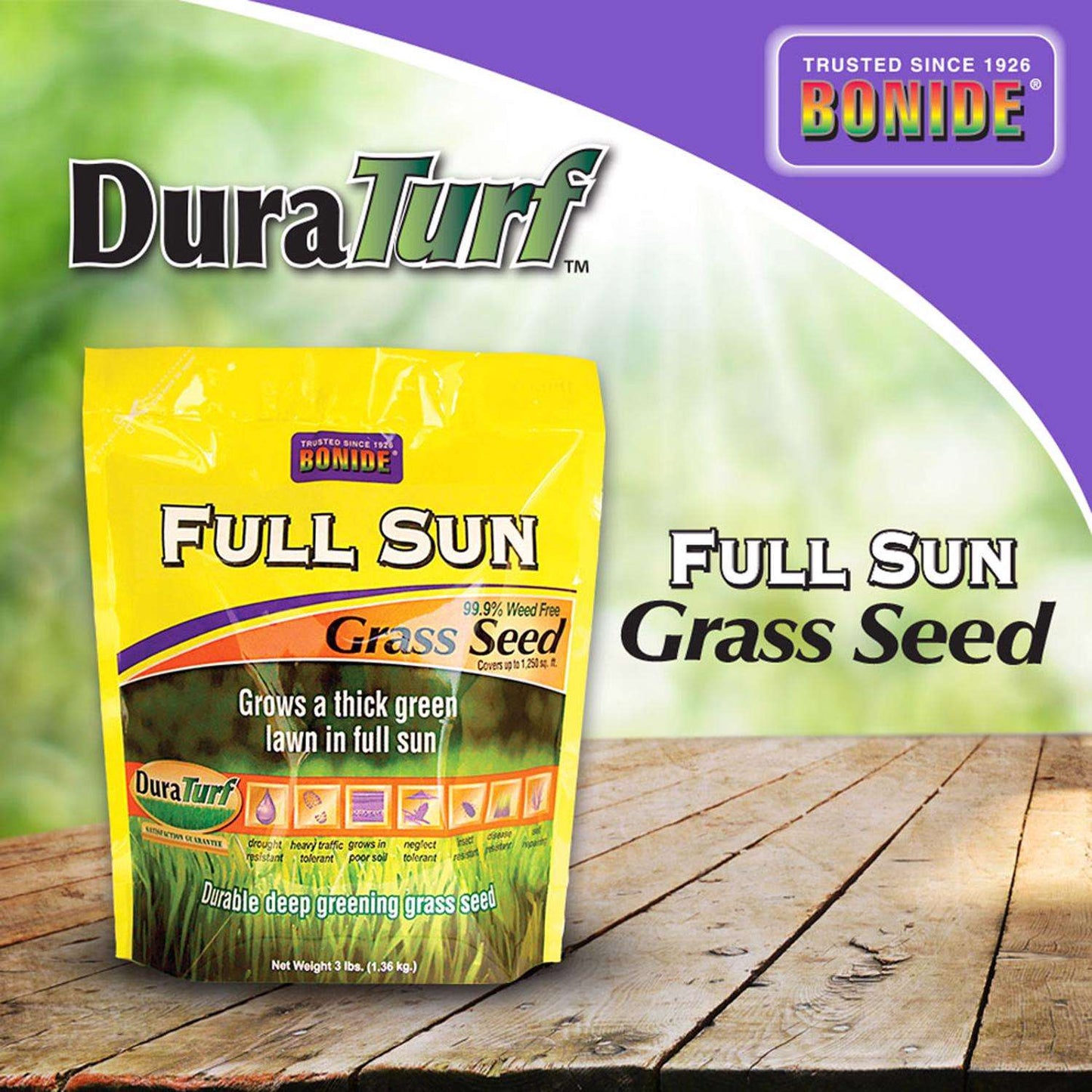 Bonide DuraTurf Mixed Full Sun Grass Seed 3 Lb