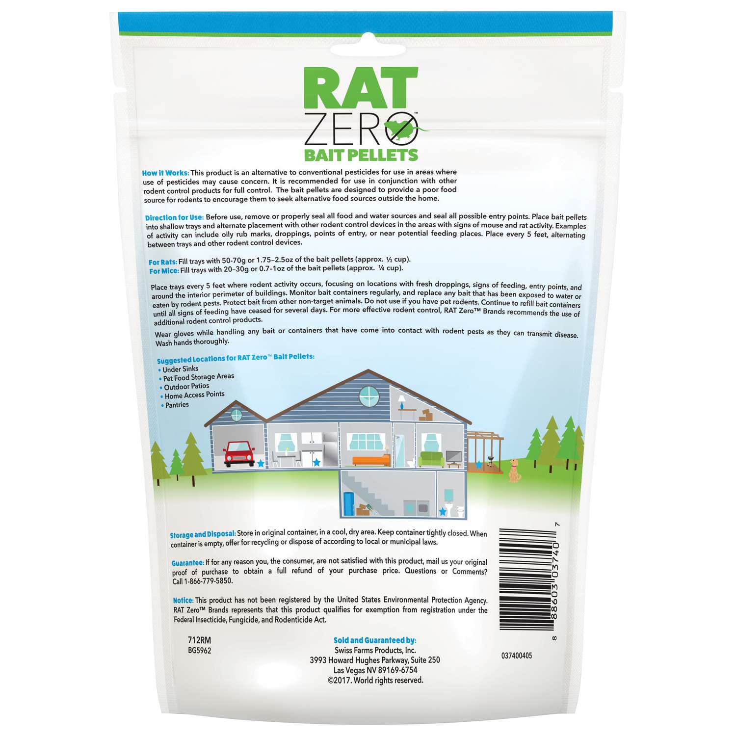  Scotts Zero Bait Pellets For Mice And Rats 1 Lb 1 Pk