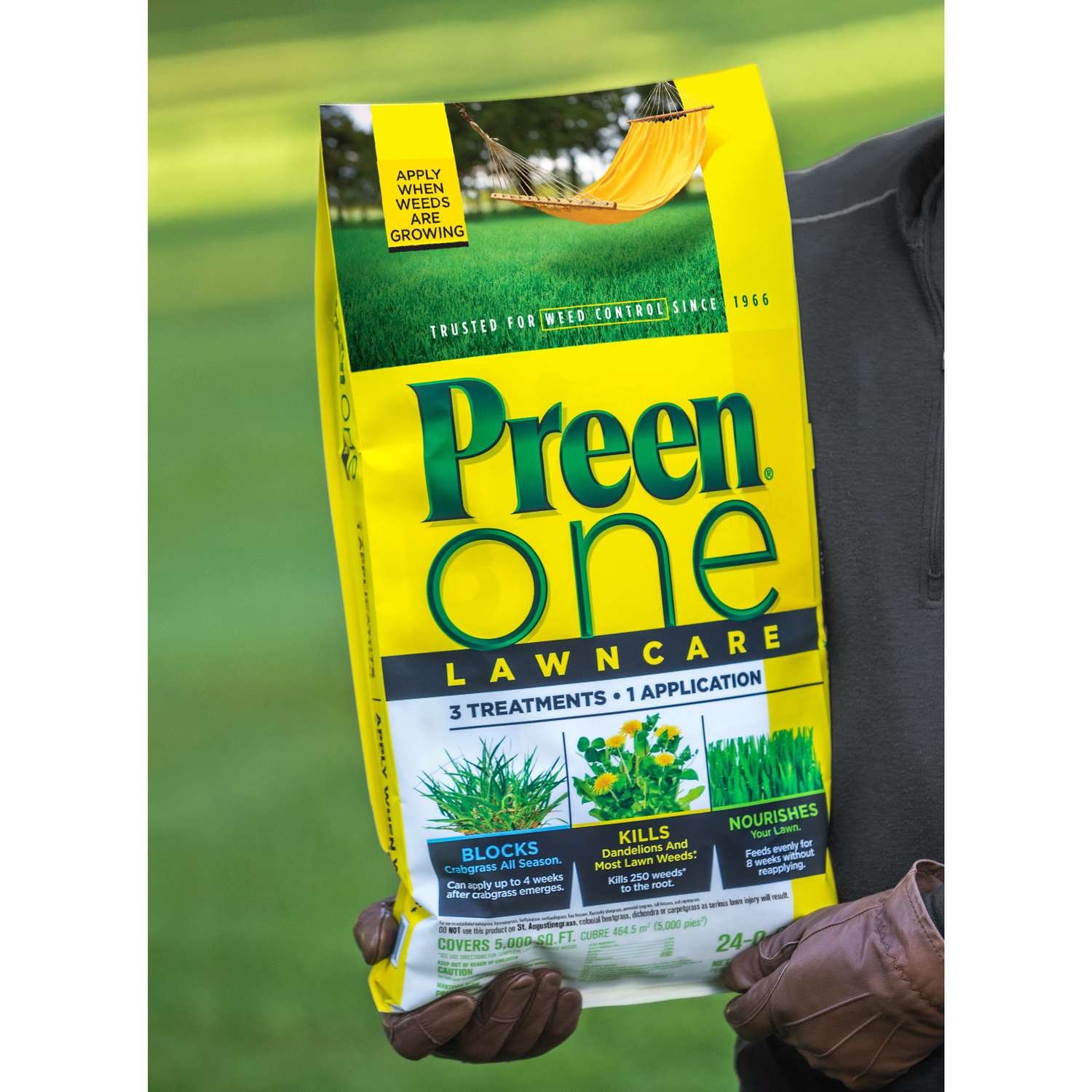  Preen One Lawncare Weed & Feed Lawn Fertilizer For All Grasses 5000 Sq Ft