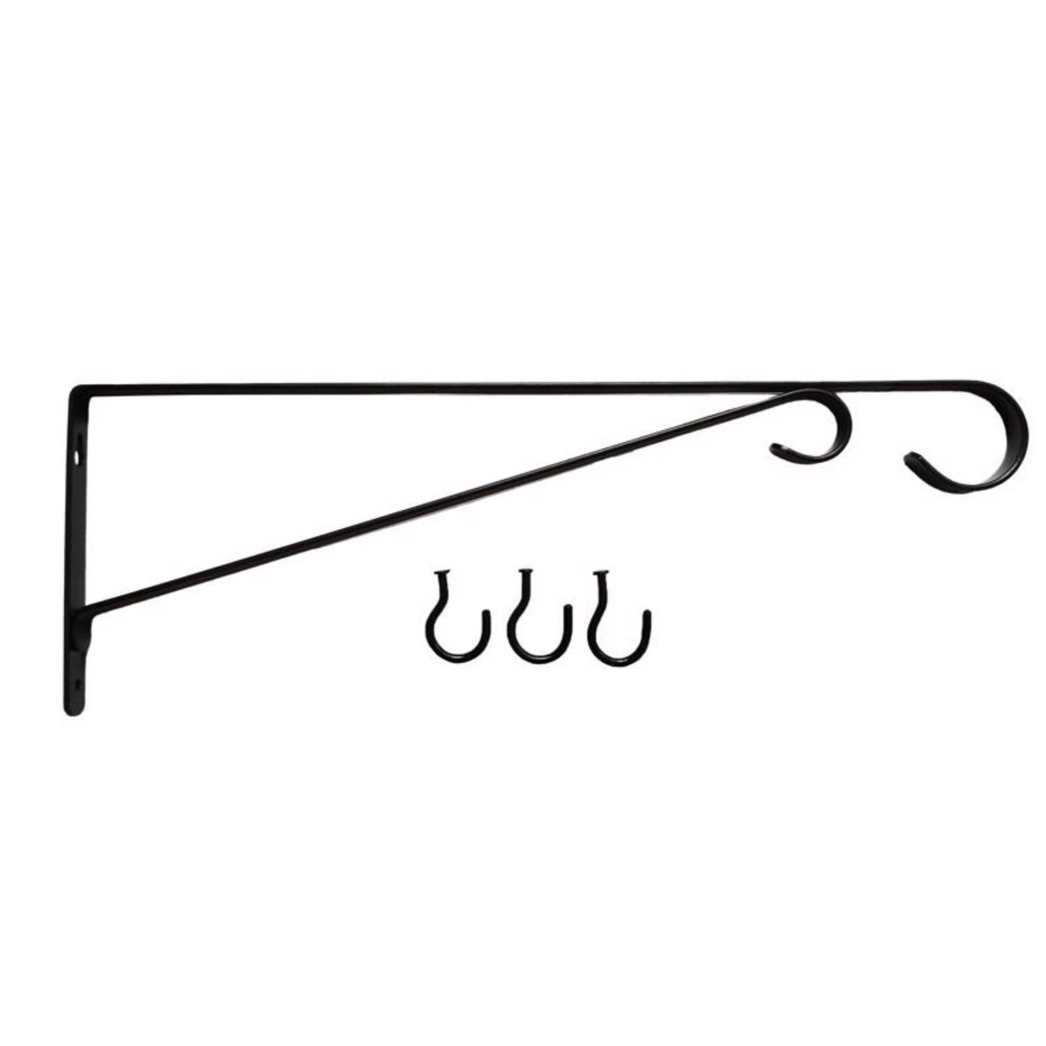  Living Accents Black Steel 15 In. H Straight With Loop Plant Hanger 1 Pk