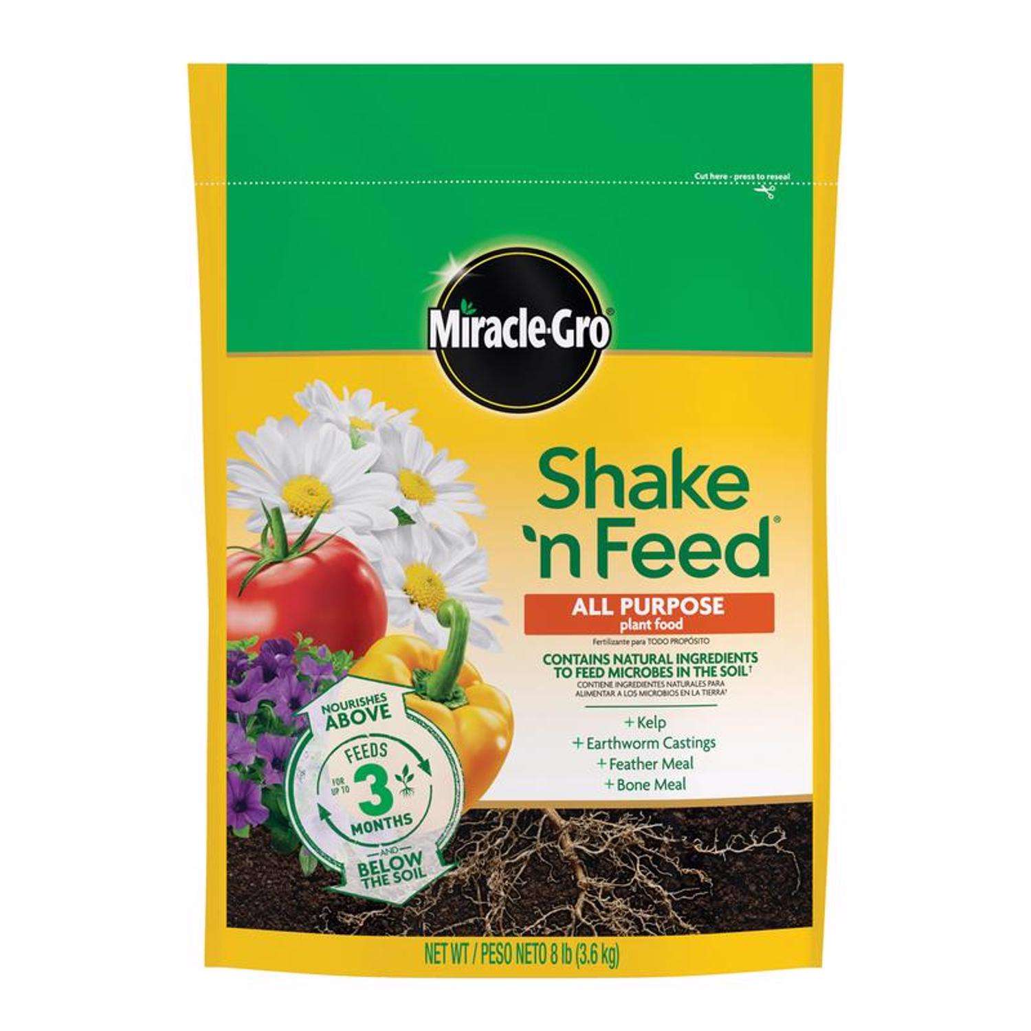  Miracle-Gro Shake 'n Feed Granules All Purpose Plant Food 8 Lb