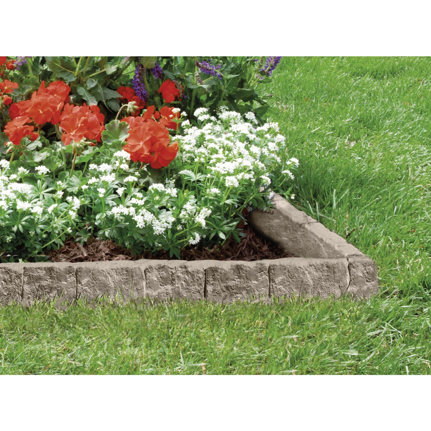  Suncast 10 Ft. L X 5.75 In. H Resin Taupe Marble Lawn Edging