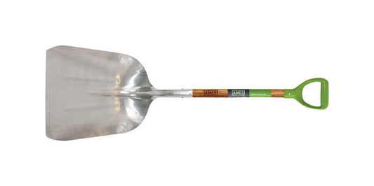  Ames 45.5 In. Aluminum Scoop Transfer Shovel Wood Handle